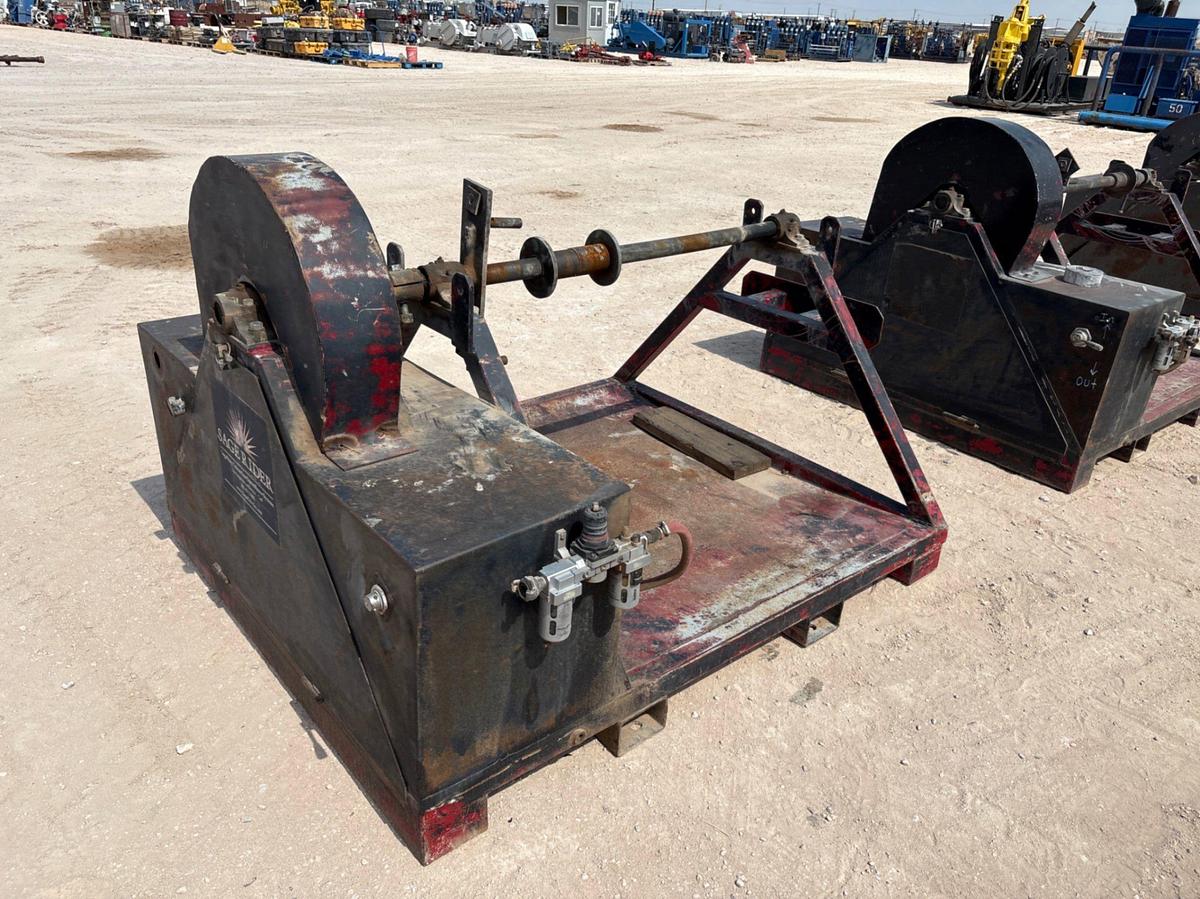Used (3) 6’ x 5’ pneumatic powered wireline spooling skids