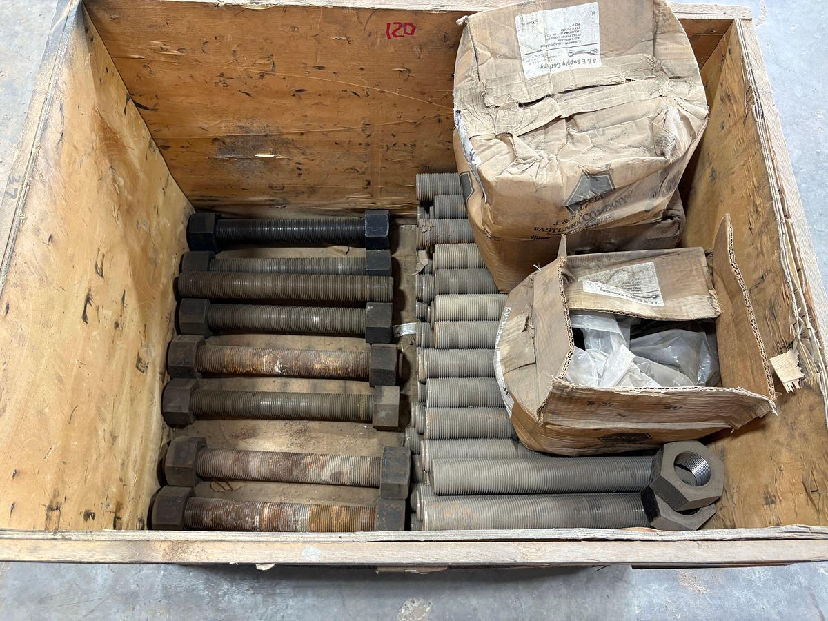 Used (4 crates) of assorted stud bolts & hangers