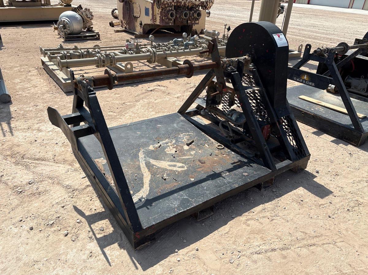 Used (3) 6’ x 5’ pneumatic powered wireline spooling skids