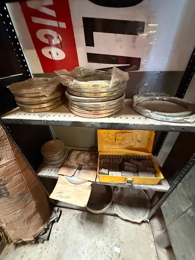 Used (2)LIGHTS DUTY 5-SHELVE ADJ HEIGHT PARTS SHELVES & CONTENTS