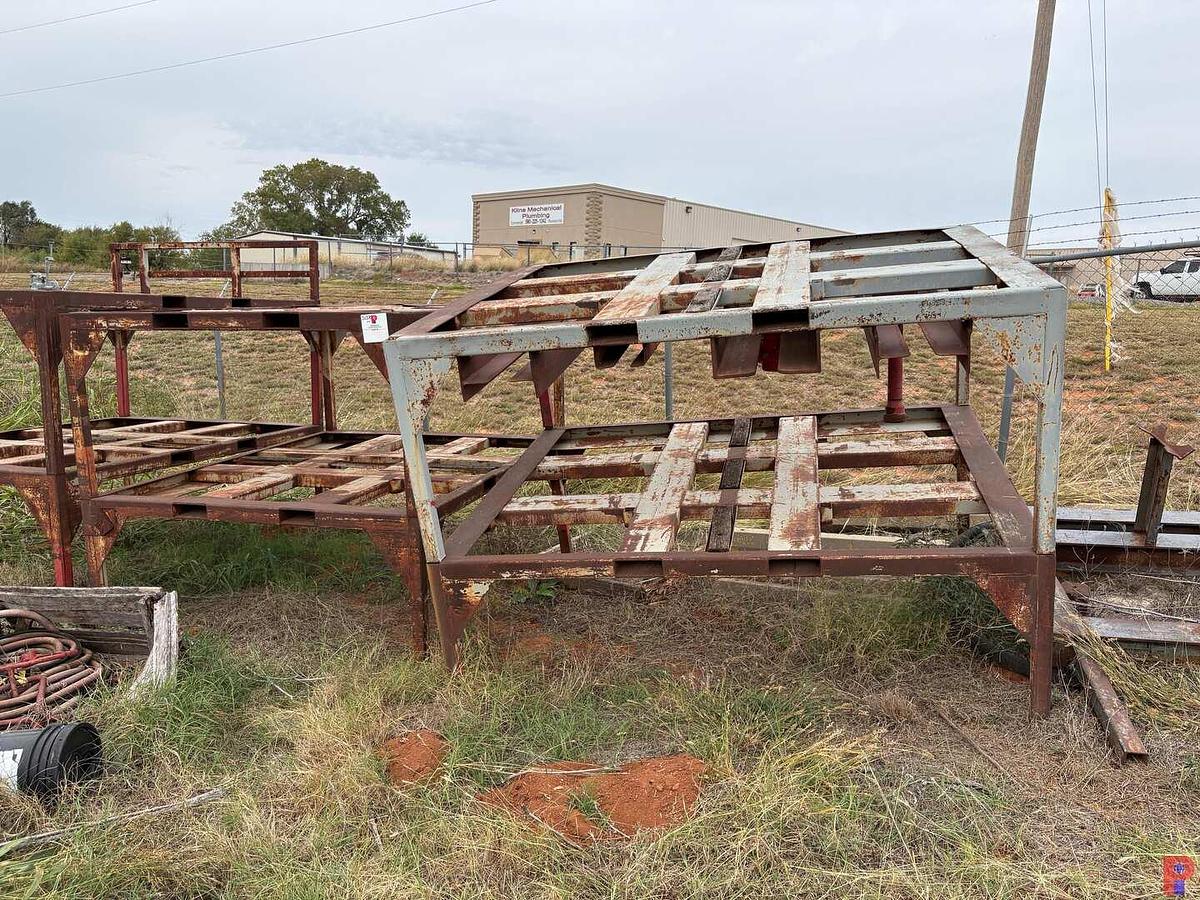 Used (3) 8’ X 75” X 70” TOOL RACKS