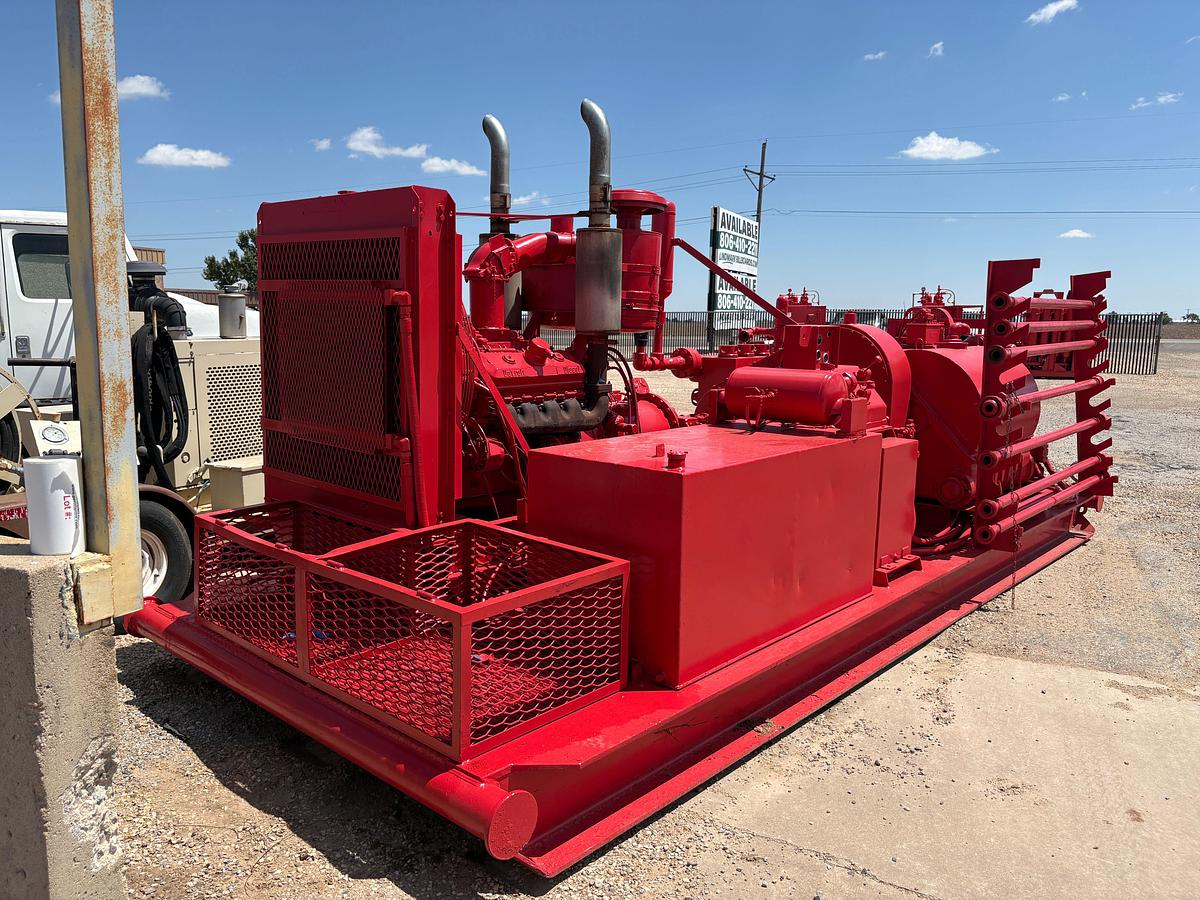 Used Gardner Denver PAH triplex pump mtd on 21’ x 8’ skid