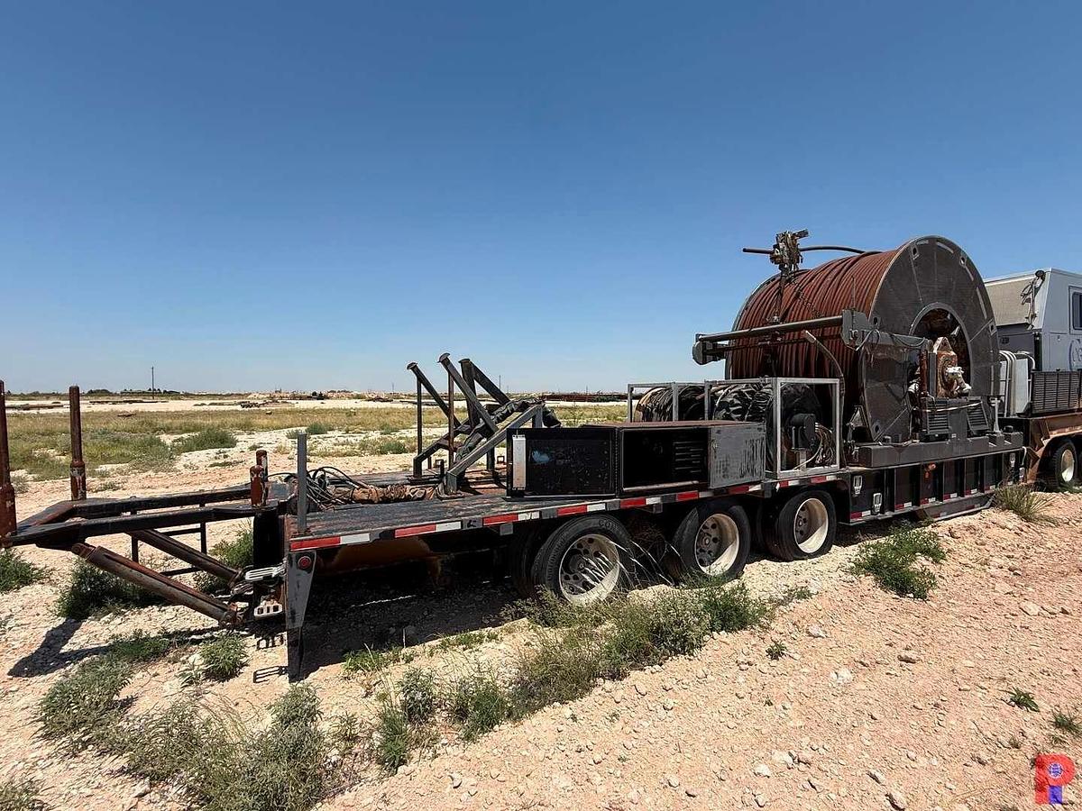 Used 2012 TOTAL EQUIPMENT AND SERVICE 15K 2” 4-AXLE COIL TUBING TRAILER (INOPERABLE)