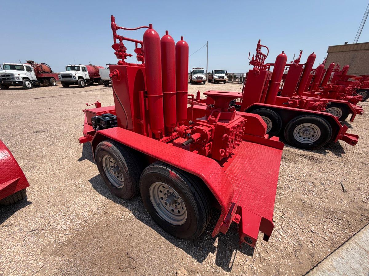 Used 3 station 3 bottle Closing Unit Trailer w/ Hyd. Dbl. BOP
