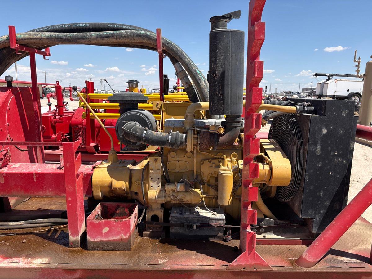 Used Gardner Denver PAH triplex pump, skidded