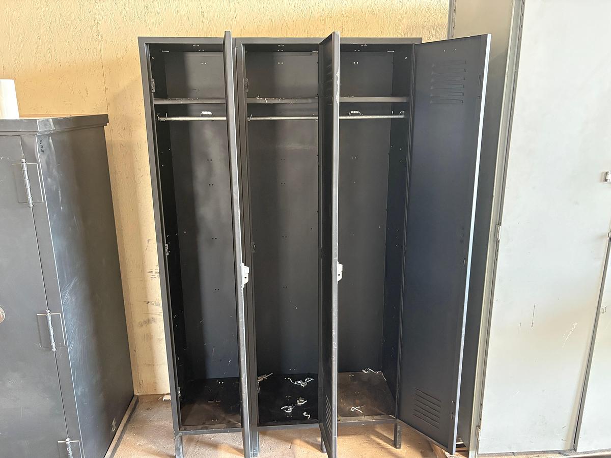 Used 45” x 18” x 78” 3-door storage lockers
