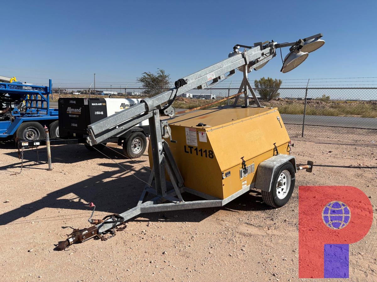 Used WARREN POWER SYSTEMS WPW84MH 8KW S/A BUMPER PULL LIGHT TOWER