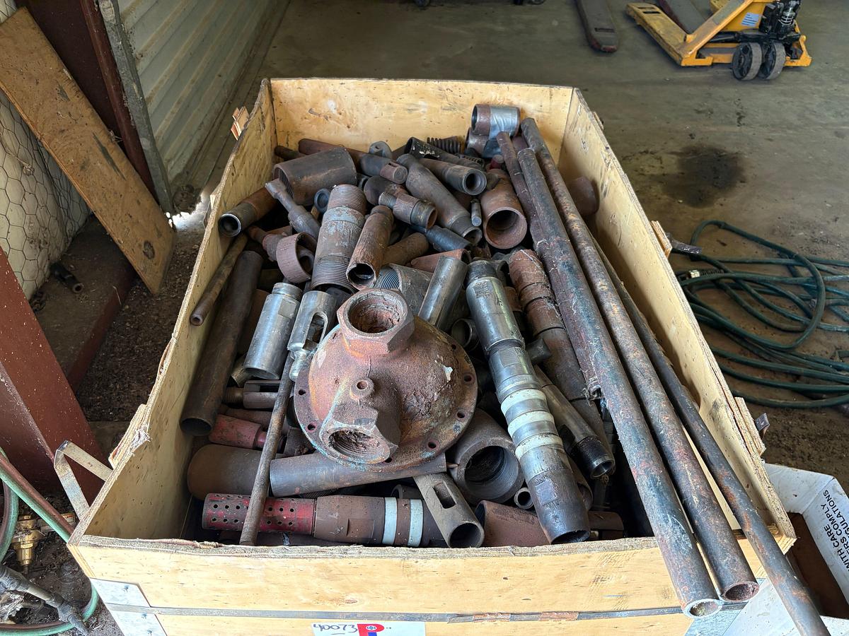 Used Crate of miscellaneous downhole pump parts