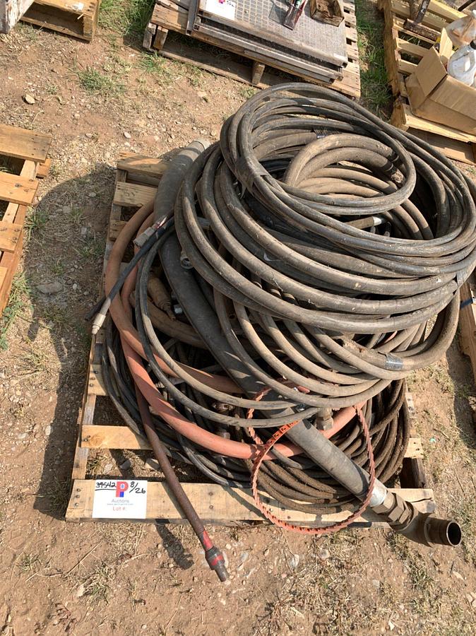 Used (7) Pallets of Cam Parts, Exhaust, Come Along, Rig Lights, And Hydraulic Hoses