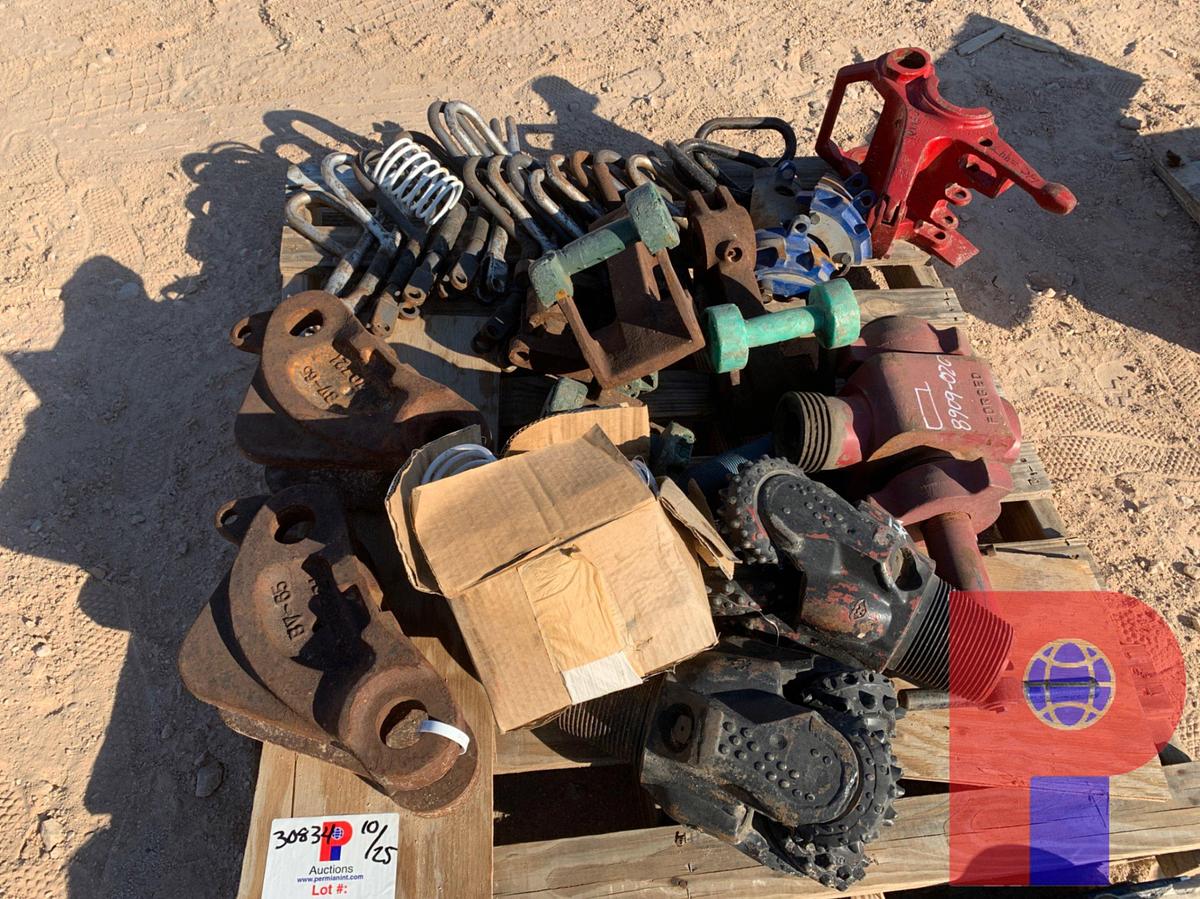 Used TRI CONE DRILL BITS, SLIP HANDLES, ELEVATORS PARTS, 3” VALVE