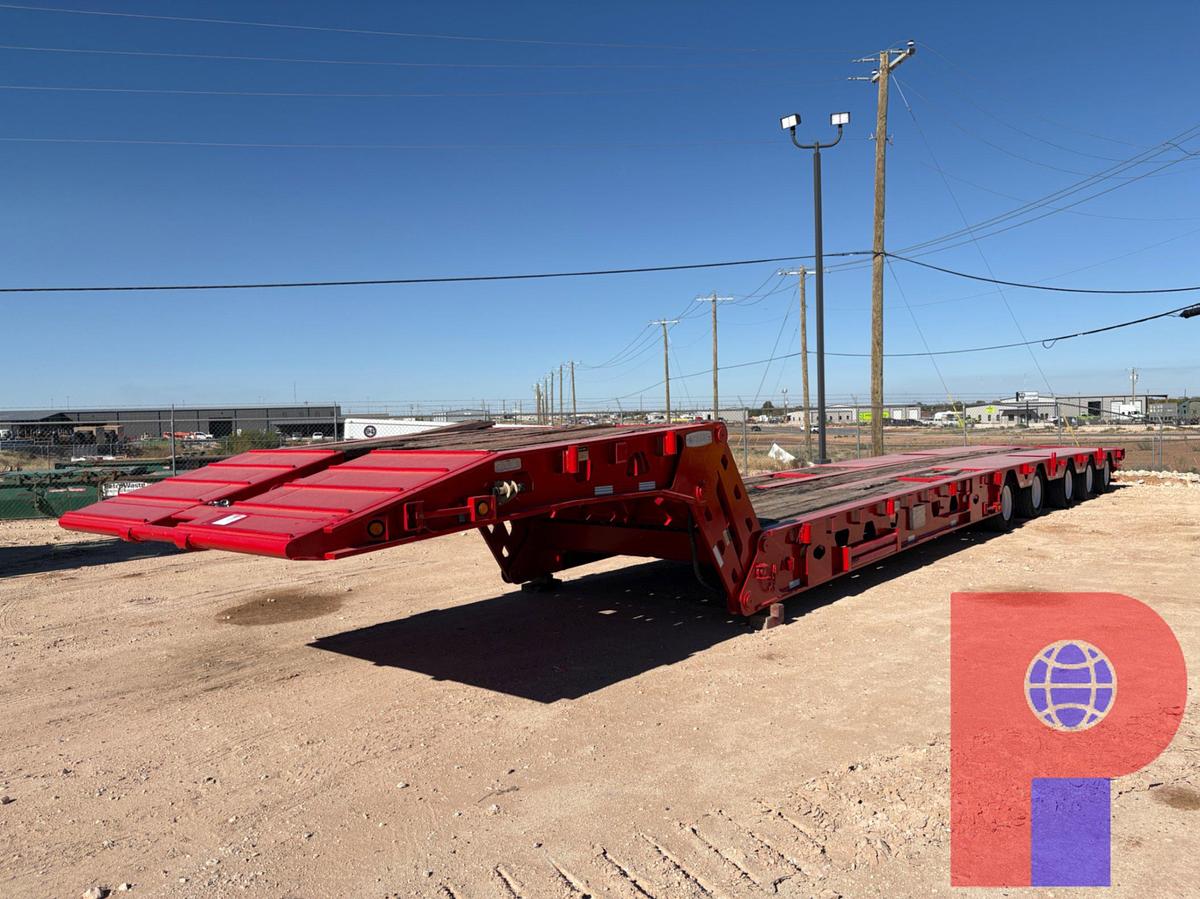 Used 2011 ASPEN 75 TON 5-AXLE SCISSOR NECK OILFIELD LOWBOY TRAILER