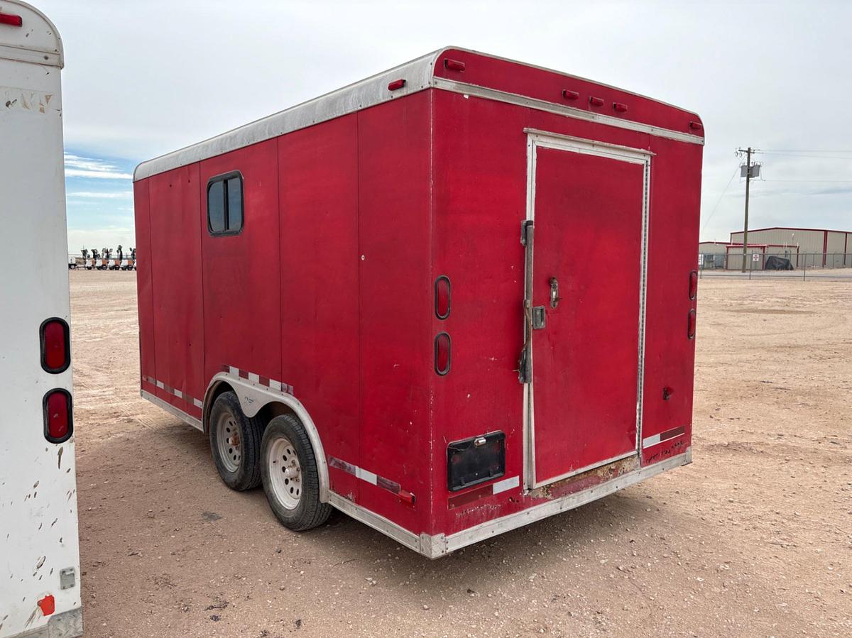 Used 14’ x 7’ T/A bumper pull crew trailer