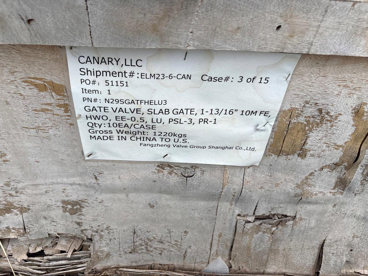 Used (10x$) (10) unused 1-13/16” 10M gate valves