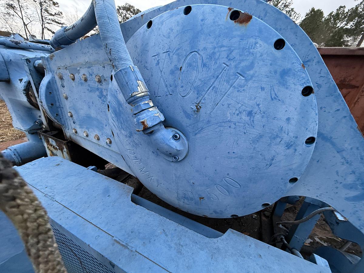 Used AXON DEMAY HD-500 TRIPLEX WELL SERVICE PUMP SKIDDED (INCOMPLETE)