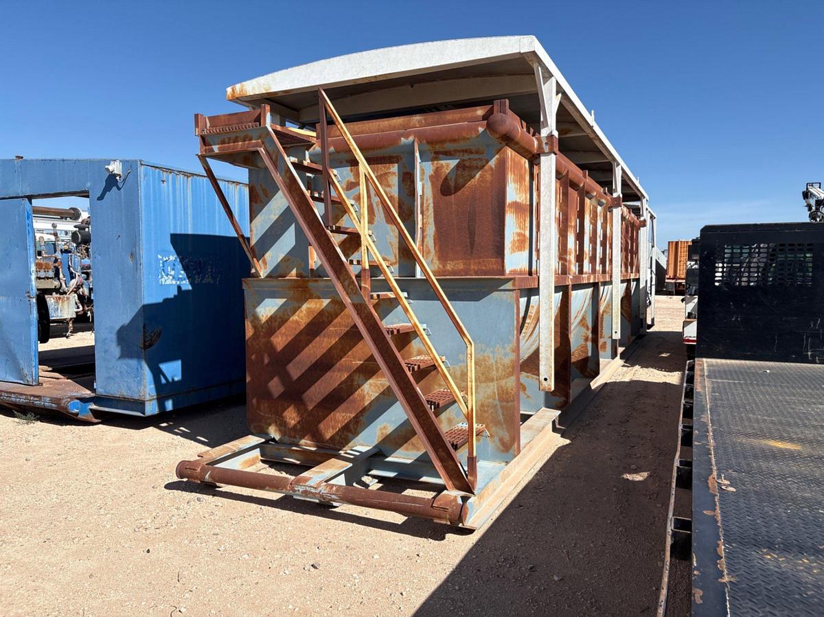 Used 48’ x 104” x 11’ 300BBL mud mixing system, skidded
