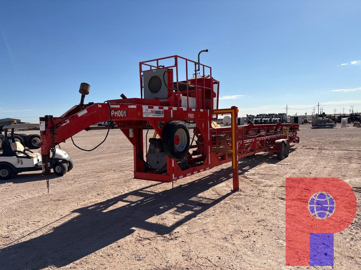 Used 53’ X 90” T/A GOOSENECK HYDRAULIC PIPE HANDLER TRAILER