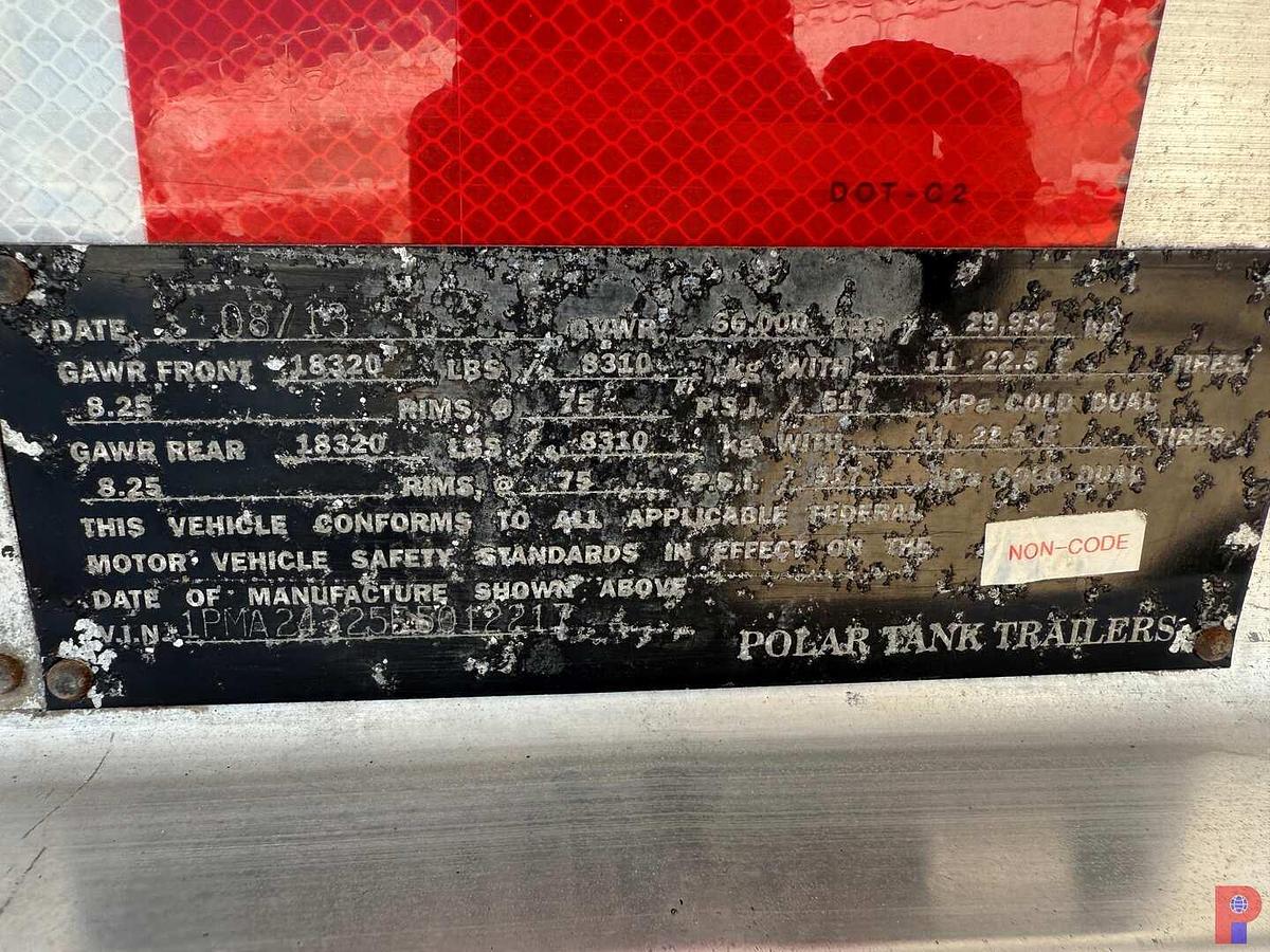 Used 2014 POLAR TANK 9,400 GAL. T/A FUEL TANK TRAILER