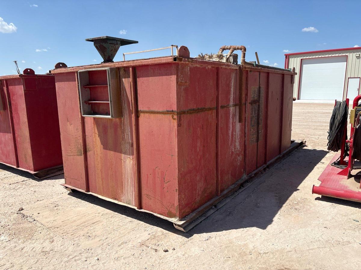 Used 16’ x 92” x 6’ open top 2-compartment tank