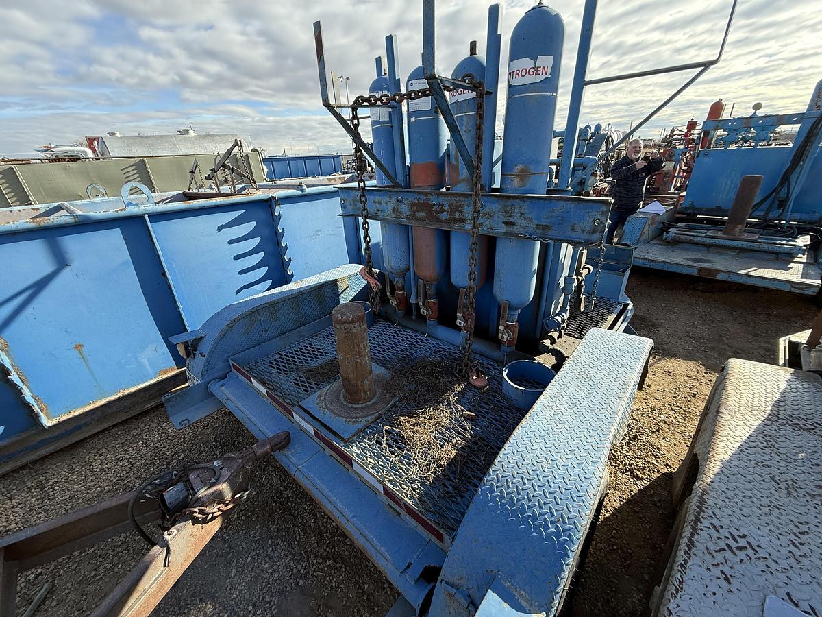 Used 2002 SHOP MADE 12’ T/A 4-STATION BUMPER PULL ACCUMULATOR TRAILER