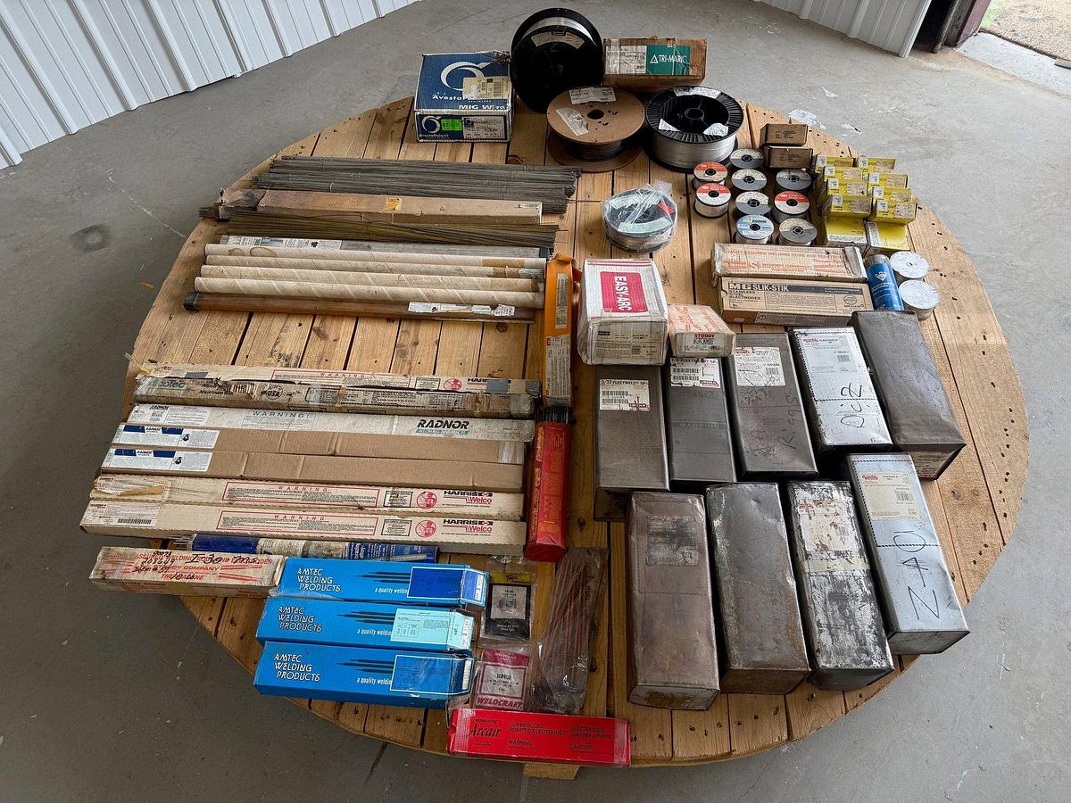Used PALLET OF ASSORTED WELDING SUPPLIES – (SEE PICS)