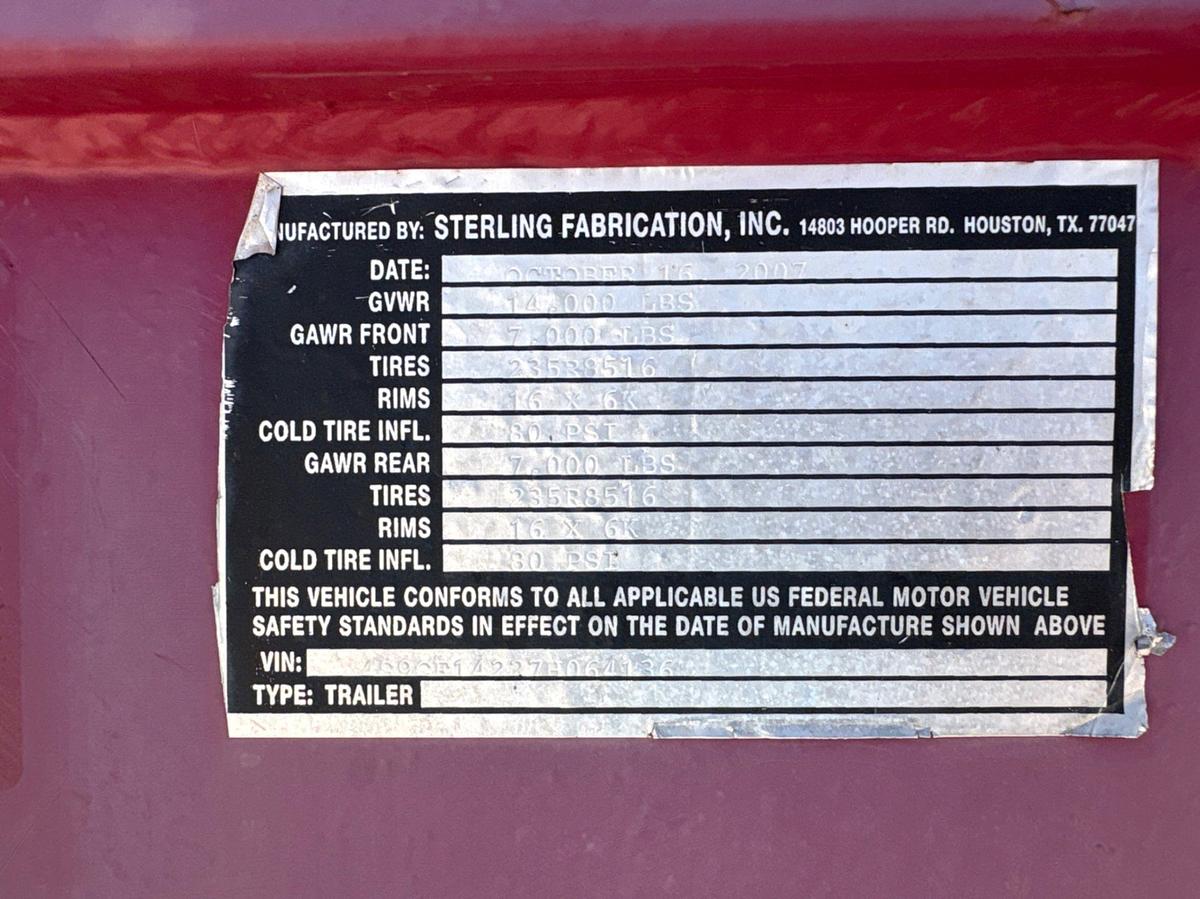 Used 2008 LOGAN PS-85 POWER SWIVEL MTD ON T/A GOOSENECK TRAILER