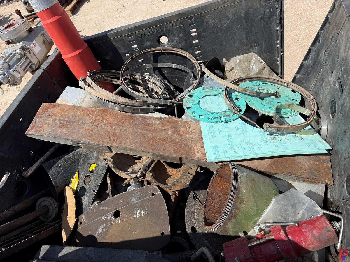 Used CRATE OF COILED TUBING SMALL PARTS, GASKETS, BOLTS, BRACKETS, MISC.