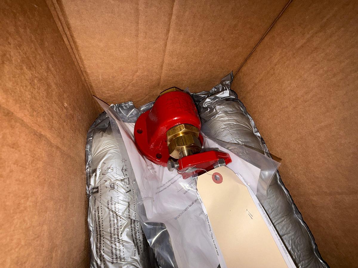 Used SECTION OF (10+) KIMRAY MOTOR VALVES, TRUNIONS, & REPAIR KITS, WSI HEAVY WALL TEES, BAIRD 125 PSI RELIEF VALVES, & RELATED