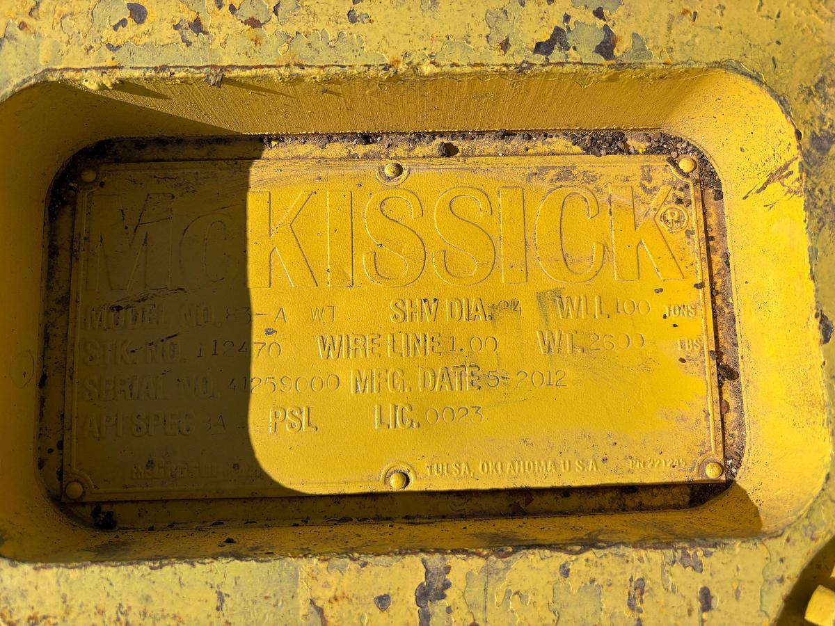 Used MCKISSICK 83-AWT 100 TON WELL SERVICE BLOCK