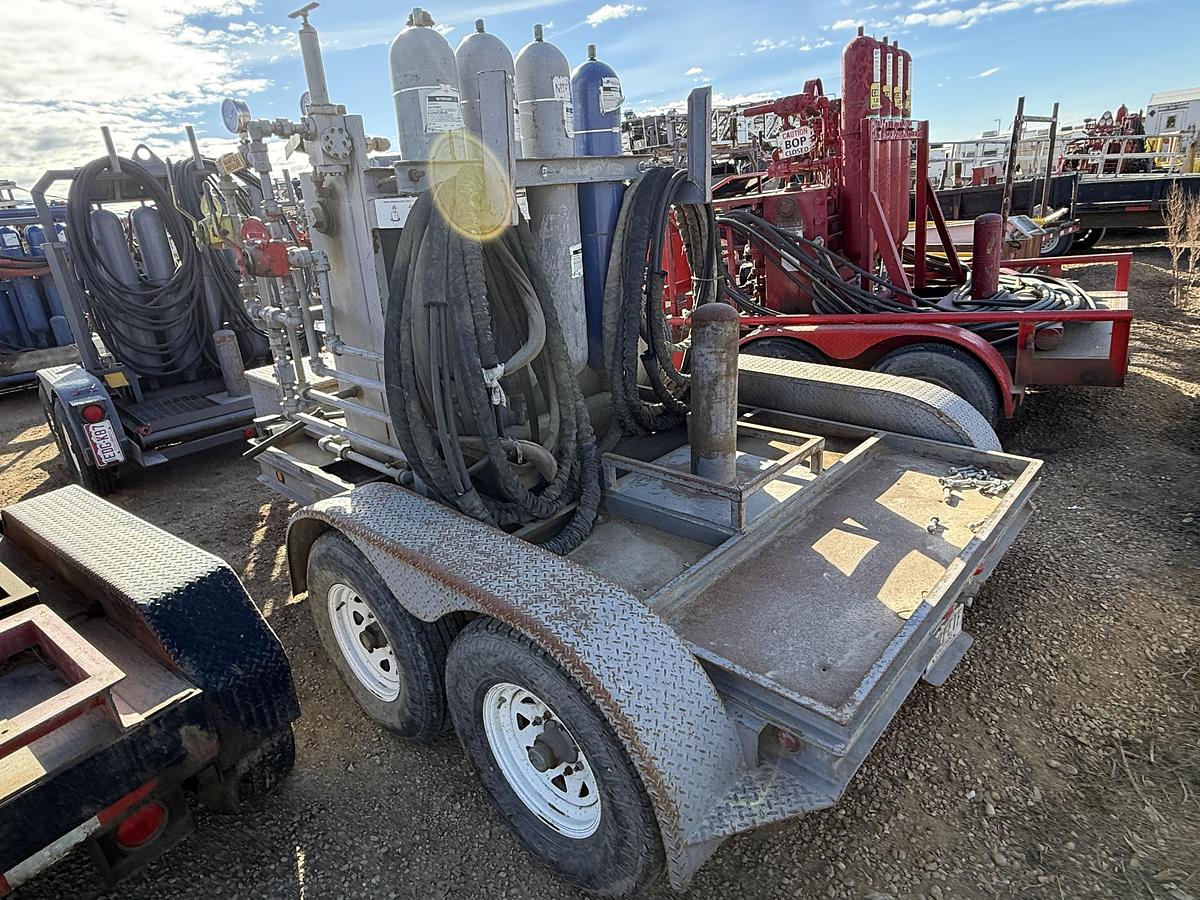 Used 10’ T/A SHOP BUILT 2-STATION BUMPER PULL ACCUMULATOR TRAILER