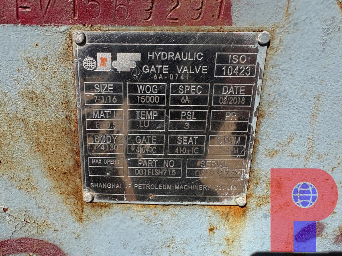Used (2X$) (2) JF 7-1/16” 15K HYDRAULIC FRAC VALVES