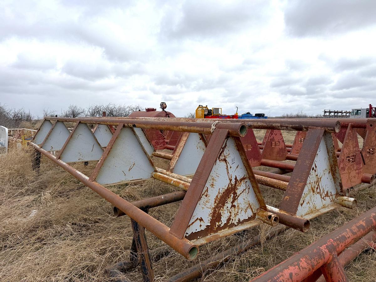 Used (2x$) 30'x36" SET OF TRIANGLE PIPE RACKS