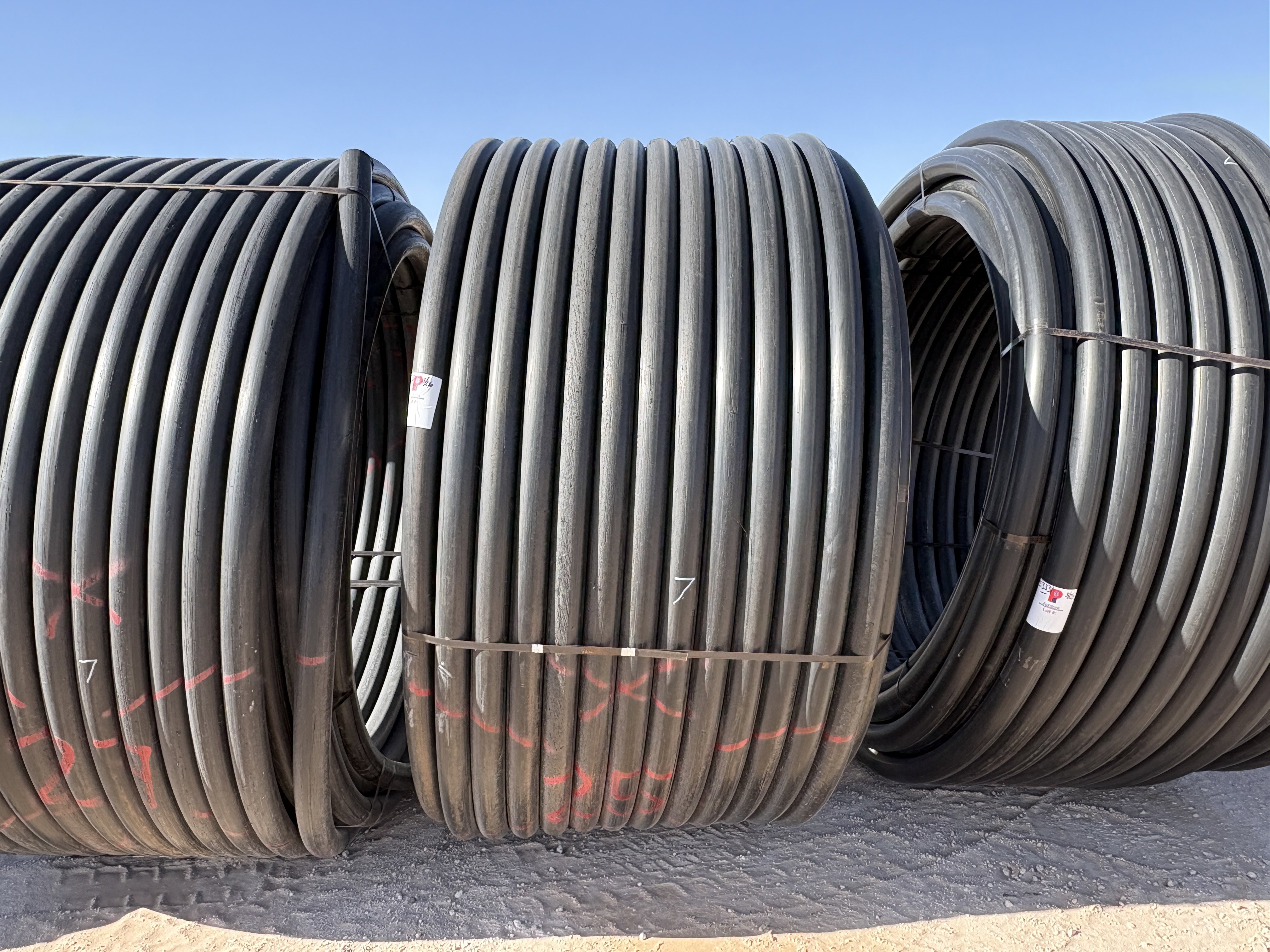 Used 1,000 FOOT ROLL OF 3” IPS DR9 POLY PIPE