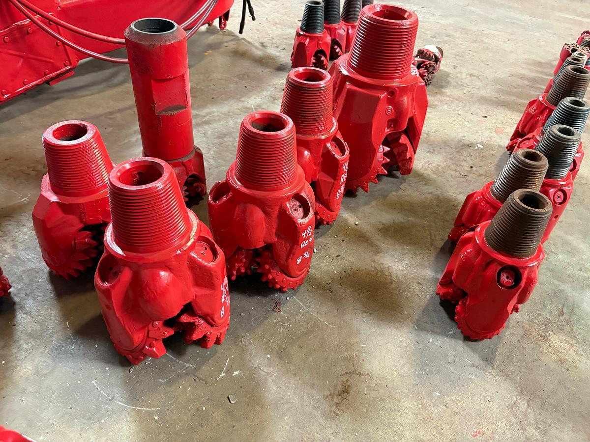 Used (4x$) (3) 8-3/4” x 4-1/2 reg & (1) 12” tricone drill bits
