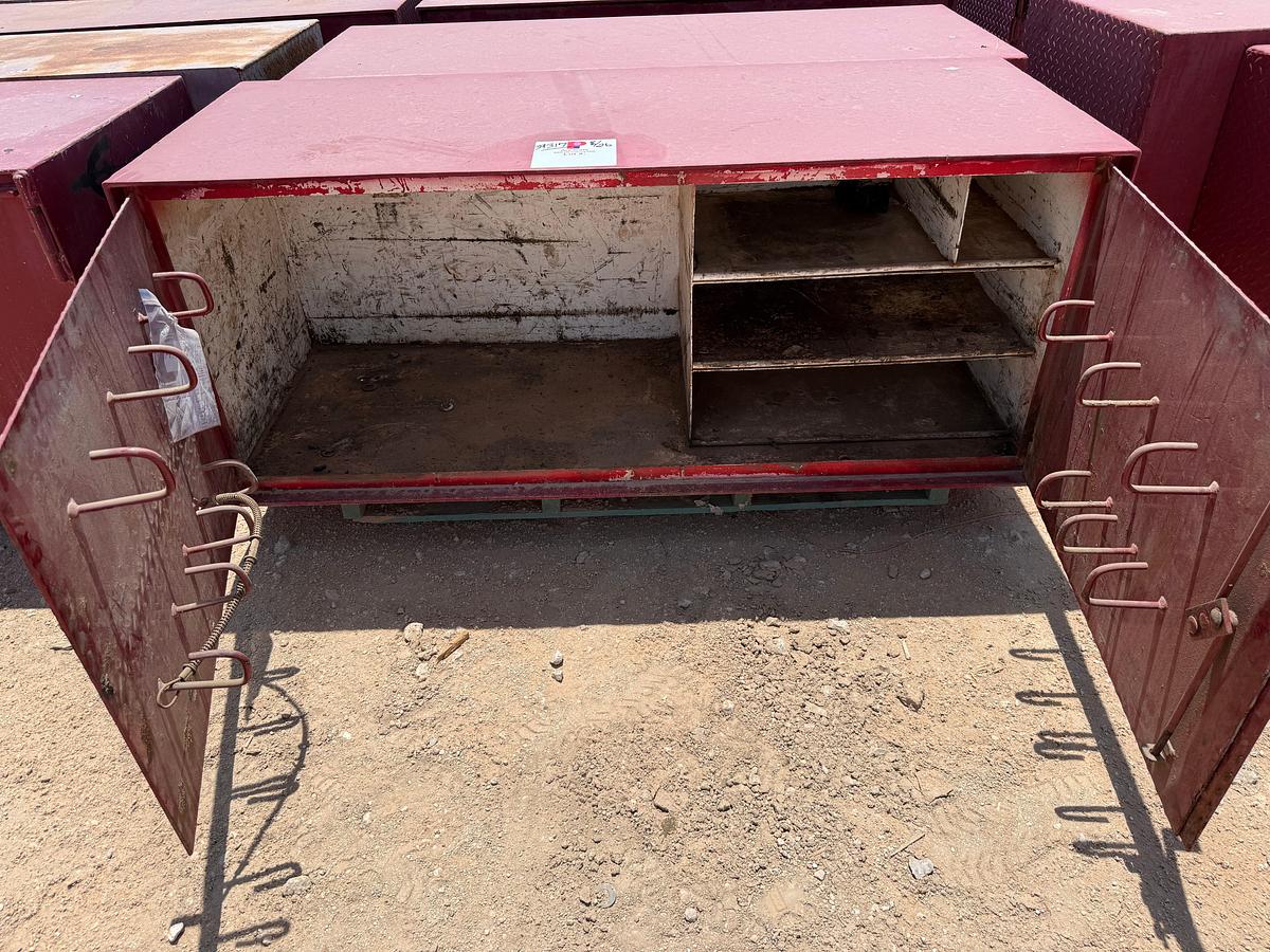 Used (2) 5’L x 2’W x 2’H STEEL 2-DOOR TOOL BOXES