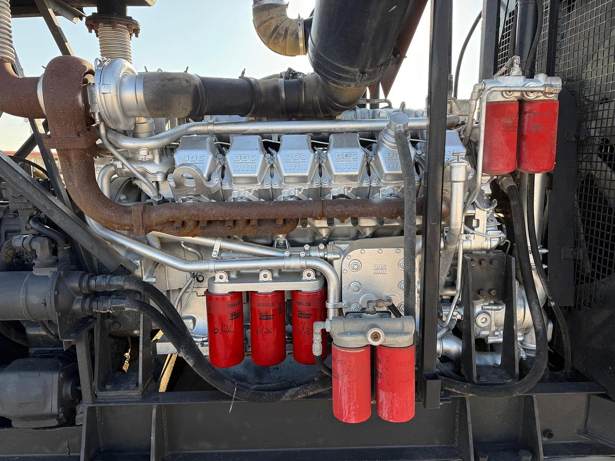 Used 2013 GARDNER DENVER GD-2250T 10K WP TRIPLEX PUMP (UNUSED REBUILD) P/B MTU 12V2000 1005-HP, SKIDDED