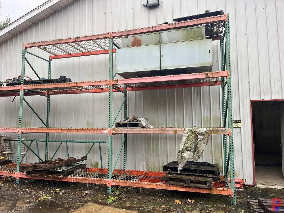 Used 3 SECTION 4 TIER HEAVY DUTY SHELVES