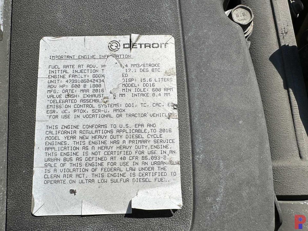 Used 2017 FREIGHTLINER CASCADIA PX125084ST TRI AXLE DAY CAB TRUCK TRACTOR