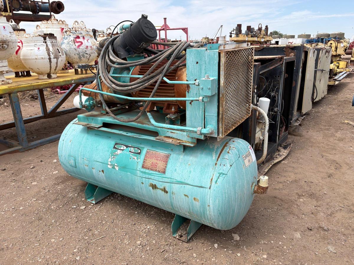 Used (3) inoperable/incomplete ingersoll Rand up6-40-125 corkscrew air compressors & (1) Sullivan palatek air compressor