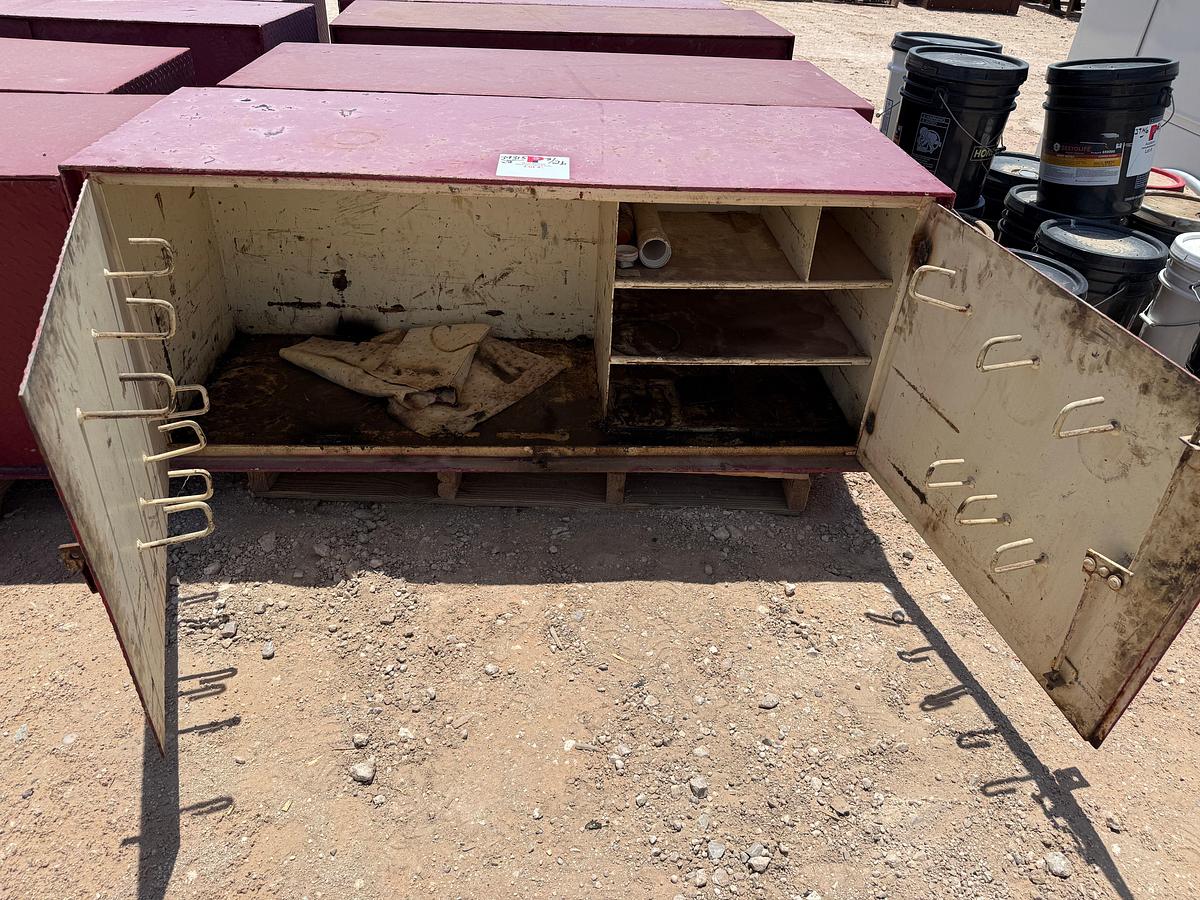 Used (2) 5’L x 2’W x 2’H STEEL 2-DOOR TOOL BOXES