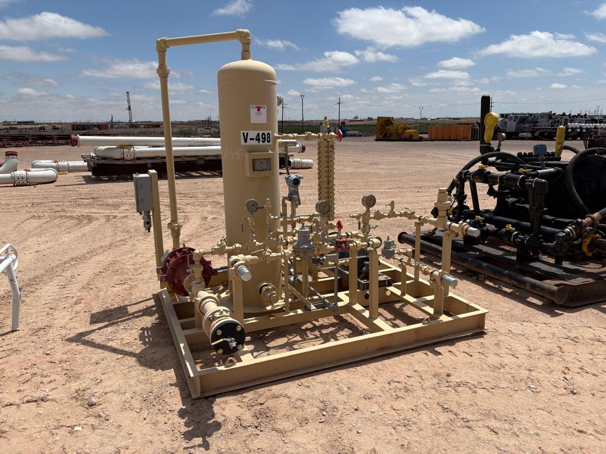 Used Production Facilities Equipment Co. LACT unit. Skidded