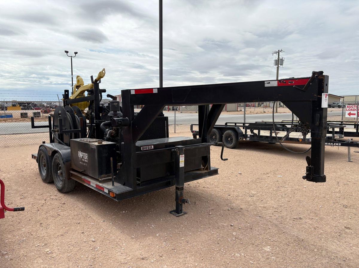 Used Bowen 2.5 85-ton power swivel unit mtd on t/a gooseneck trailer