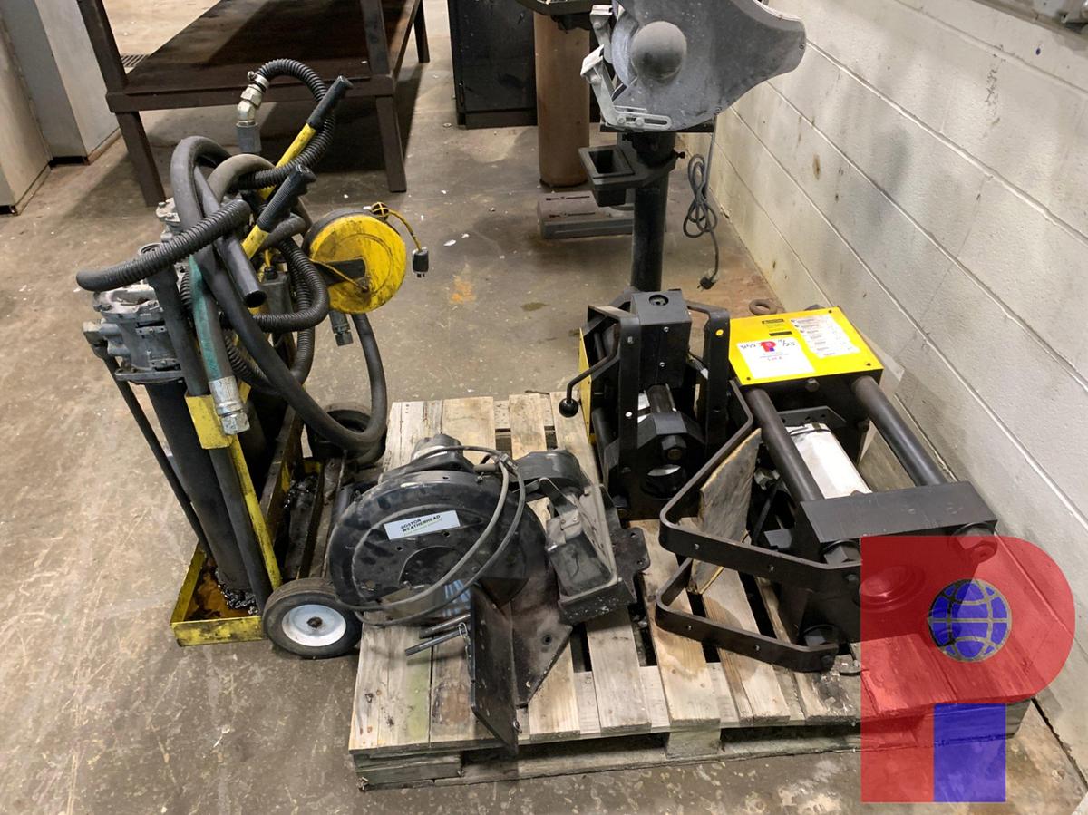 Used BOSTON WEATHERHEAD POWER CUTTER, EATON HYDRAULIC CRIMPING MACHINE W/ ELECTRIC HPU