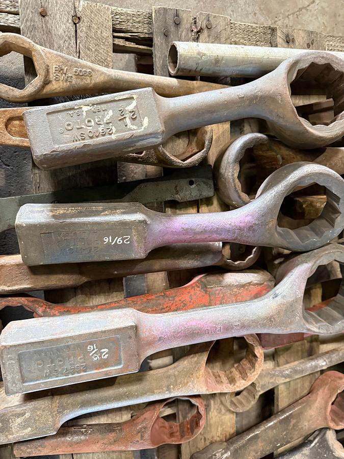 Used Pallet of (46) assorted hammer wrenches & combination wrenches
