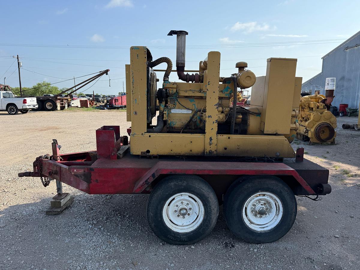 Used ONAN GENSET 100-KW 3-PHASE P/B ALLIS-CHALMERS 670T DIESEL ENGINE, MTD ON T/A BP TRAILER