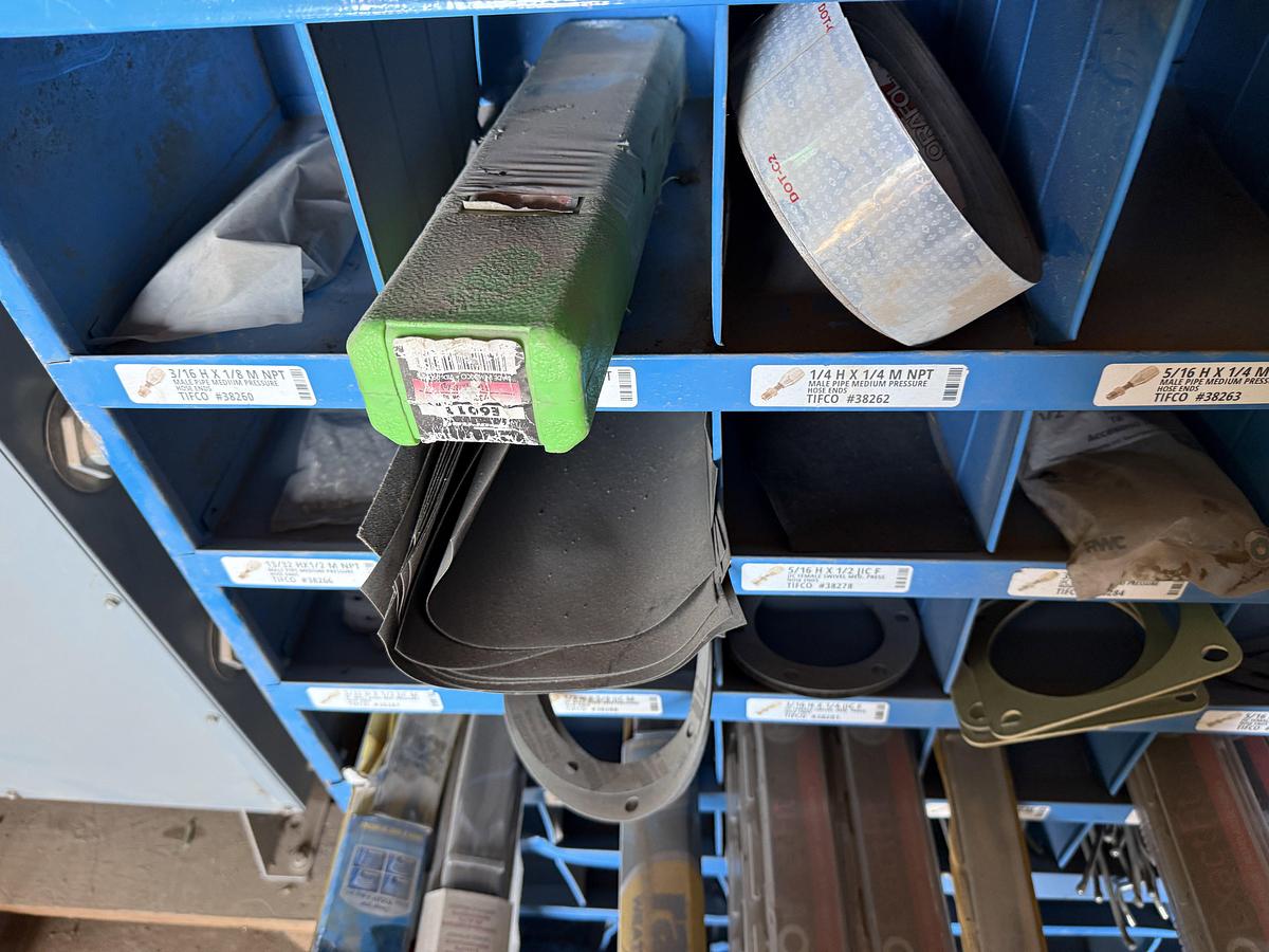 Used (1) 42-BIN & (1) 112-BIN BOLT BINS W/ CONTENTS