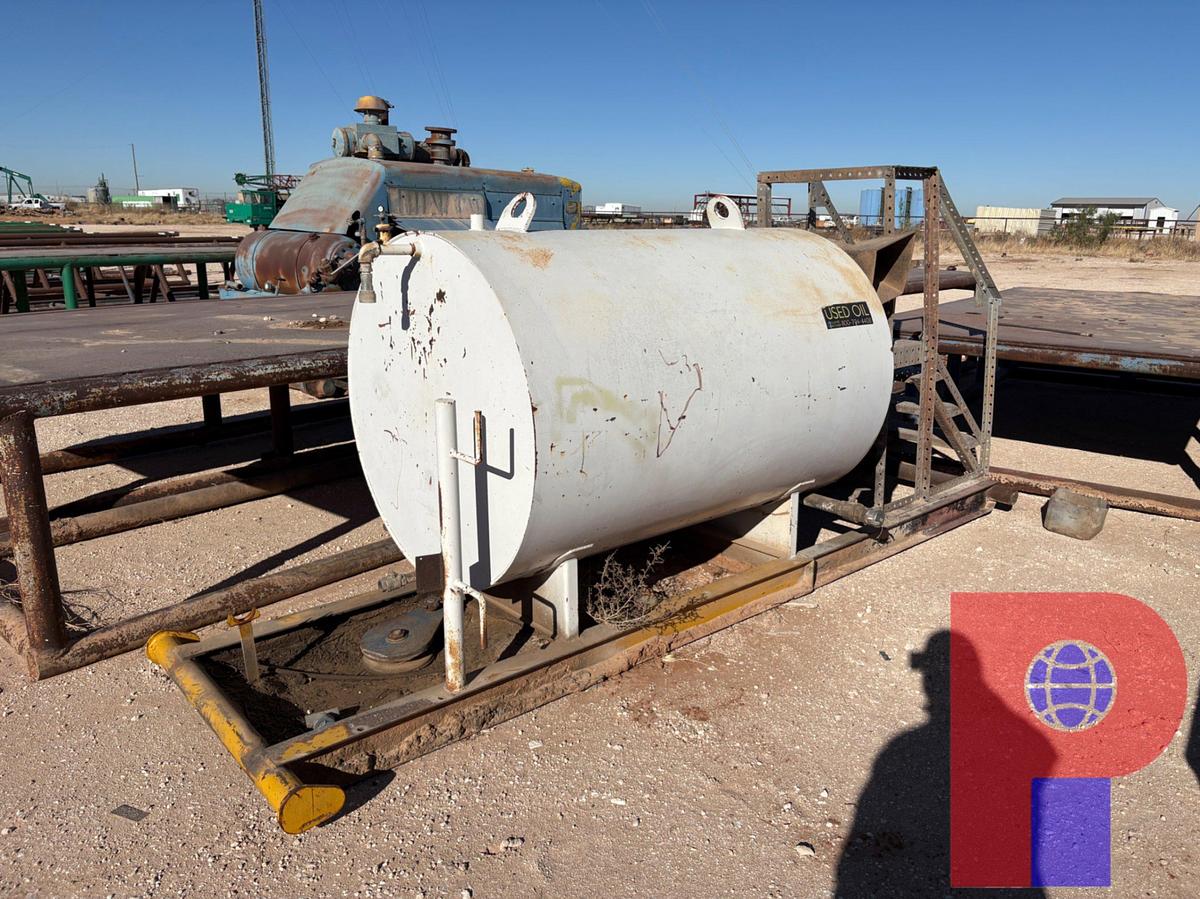 Used 15’ X 7.5’ X 3’ CATWALK & 4’ X 6’ SKIDDED USED OIL TANK