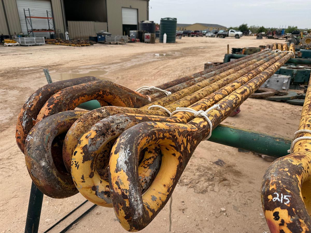 Used LOT W/ (3 SETS) ASSORTED 2-3/4”, 3” OD x 215”L 350-TON CASING ELEVATOR LINKS
