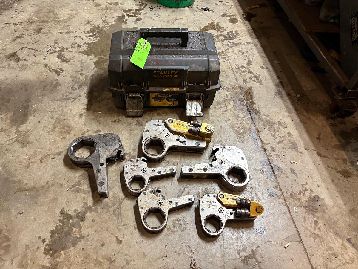 Used Set of (6) hexpro hydraulic torque wrenches