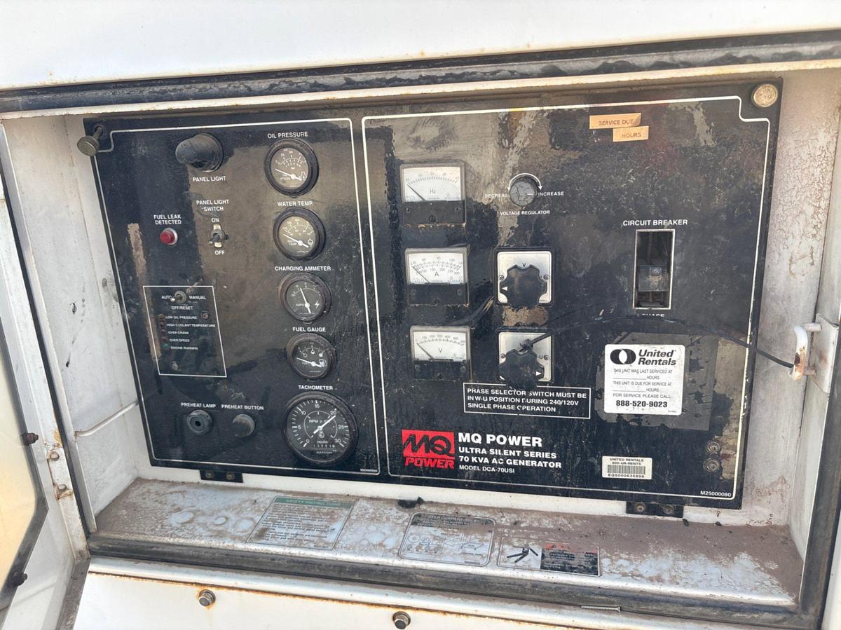 Used WHISPERWATT DCA-70USI DIESEL POWERED AC GENERATOR