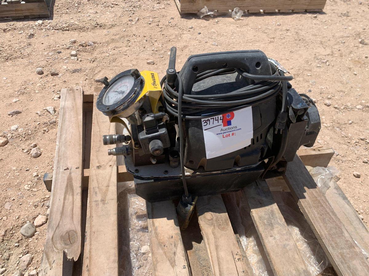 Used (2x$) Enerpac 15,000 PSI Hydraulic Power Units